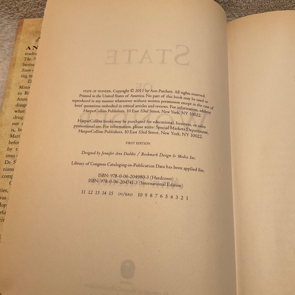 State Of Wonder Hardcover Book By Ann Patchett - Picture 4 of 4
